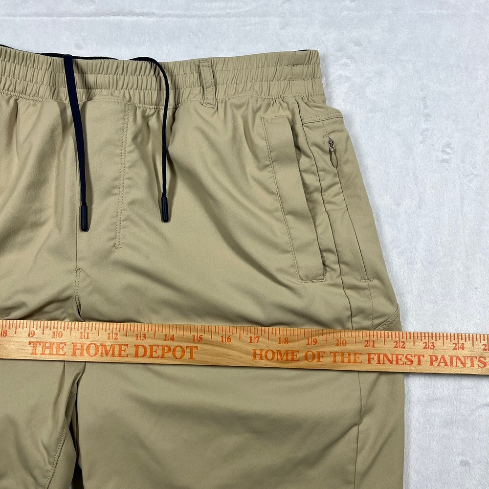 Birddogs Gym Shorts Men XL Long Tan Khaki Lined Stretch Athletic Performance - Picture 12 of 13